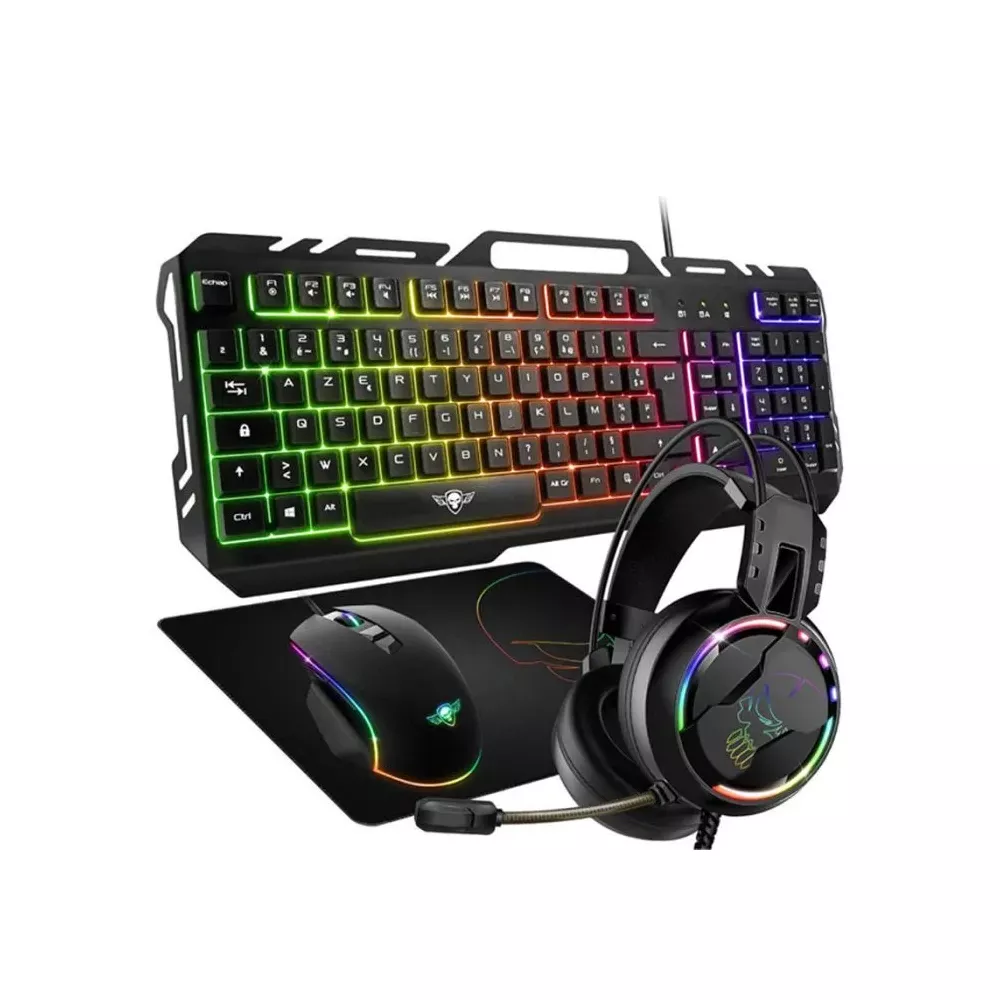 PACK 4 EN 1 GAMER SPIRIT OF GAMER PRO MKH5 - NOIR