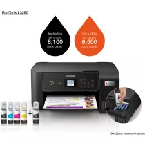 Imprimante Multifonction à réservoir intégré 3en1 couleur A4 Epson ECOTANK L3260 / USB & WIFI
