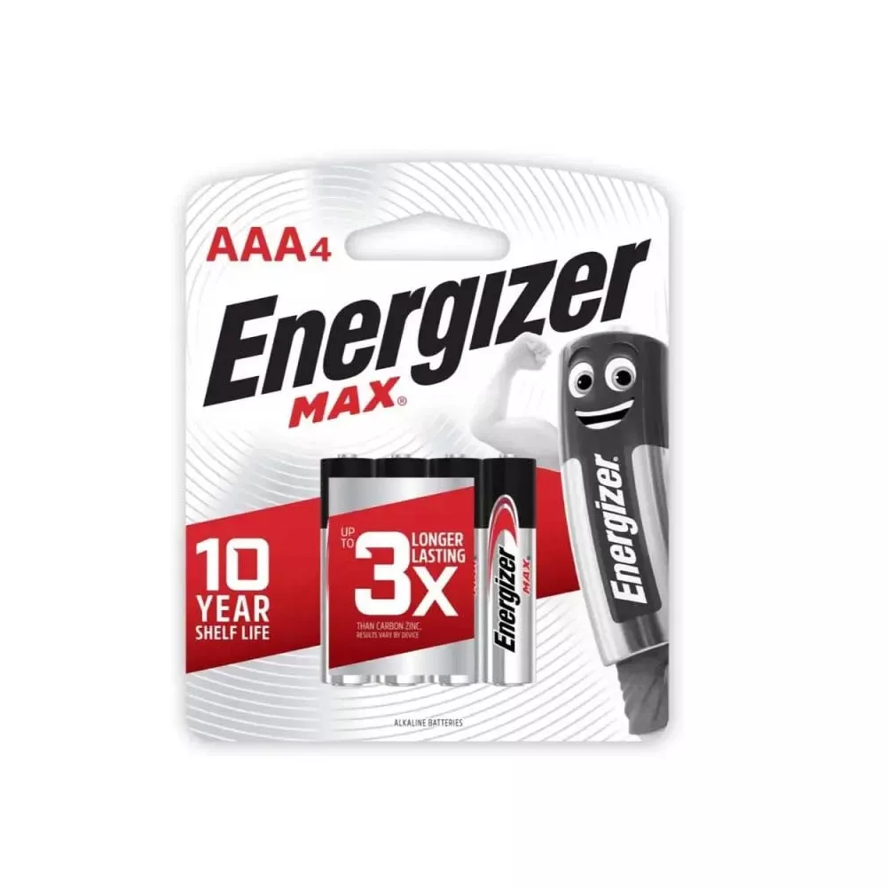 Piles Energizer Max E92 BP4 AAA.